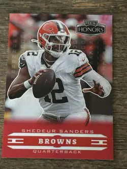 2025 Honors SHEDEUR SANDERS Rookie /35 #2 Red Prizm SP Cleveland Browns - Image 1