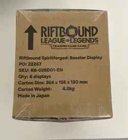 Riftbound Spiritforged Factory Sealed Case Of 6 Booster Boxes - Image 1