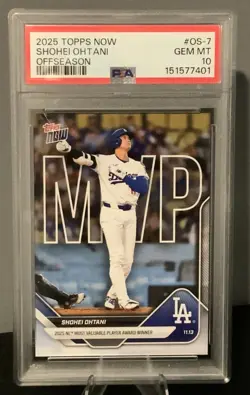 2025 Topps Now - Off-Season Shohei Ohtani #OS-7 /80644 PSA 10 GEM MINT - Image 1