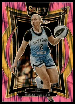 2025 Panini Select WNBA #30 Hailey Van Lith Pink Flash Prizms - Image 1