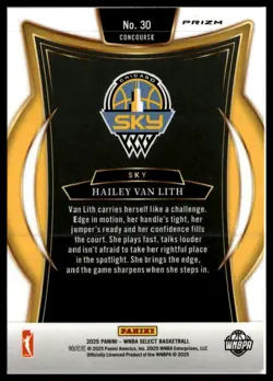 2025 Panini Select WNBA #30 Hailey Van Lith Pink Flash Prizms - Image 2