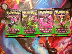 Pokemon Shrouded Fable Booster Packs x4 Full Art Set Factory Sealed Brand New #1 - Image 1