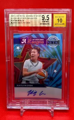 KAITLYN CHEN 2025 Leaf Women of Sport A League Of Her Own 5/8 BGS 9.5 /10 Auto - Image 1