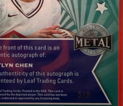 KAITLYN CHEN 2025 Leaf Women of Sport A League Of Her Own 5/8 BGS 9.5 /10 Auto - Image 3