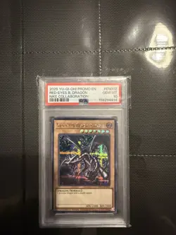 2025 YU-GI-OH! NIKE COLLABORATION PROMO #EN002 RED-EYES BLACK DRAGON PSA 10 - Image 3