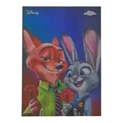 2026 Topps Chrome Disney Zootopia Art Of Disney #AD-9 Original Art SSP - Image 2