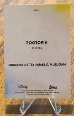 2026 Topps Chrome Disney Zootopia Art Of Disney #AD-9 Original Art SSP - Image 3