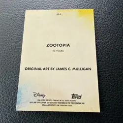 2026 Topps Chrome Disney Art of Disney SSP Zootopia AD-9 by James C. Mulligan - Image 2