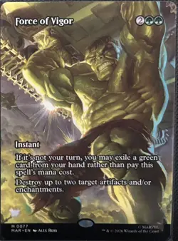 MTG Marvel Super Heroes Force of Vigor Borderless (Mythic) - Image 1