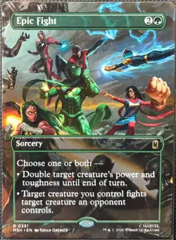 MTG Marvel Super Heroes Epic Fight Borderless (Rare) - Image 1