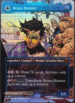 MTG Marvel Super Heroes Bruce Banner/The Incredible Hulk Borderless Foil(Mythic) - Image 1