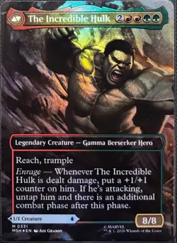 MTG Marvel Super Heroes Bruce Banner/The Incredible Hulk Borderless Foil(Mythic) - Image 2