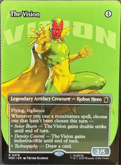 MTG Marvel Super Heroes The Vision Borderless (Rare) - Image 1