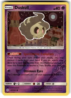 Duskull Reverse Holo Common Cosmic Eclipse 83/236 NM - Image 1