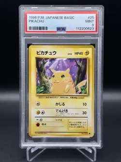 1996 Pokemon Japanese Basic #25 Pikachu PSA 9 - Image 1