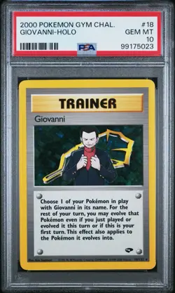 2000 Pokemon Gym Challenge Giovanni Holo PSA 10 18/132 Gem Mint - Image 1