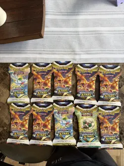 Lot (10)Pokemon Sword & Shield Brilliant Stars Sleeved Booster Packs SEALED - Image 1