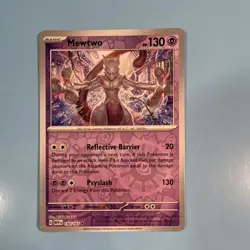Pokemon TCG Mewtwo 150/165 SV Scarlet & Violet 151 Holo Rare - Image 1