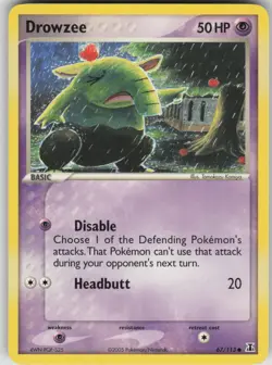 Pokemon TCG Drowzee Common Delta Species 67/113 - Image 1