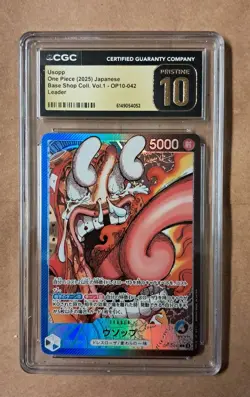 2025 One Piece JPN Usopp Base Shop Collection Vol 1. OP10-042 CGC 10 Pristine - Image 3