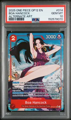 2025 ONE PIECE OP12-LEGACY OF THE MASTER ALTERNATE ART #014 BOA HANCOCK PSA 10 - Image 1