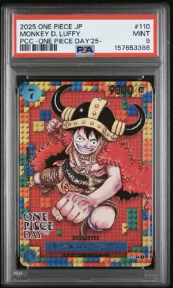 Bandai Monkey D. Luffy PCC One Piece Day '25 #110 Promo JP PSA 9 One Piece CCG - Image 1