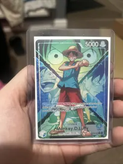 One Piece TCG English OP16-022 Monkey D Luffy Leader Alt Art Parallel - Image 1