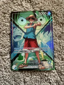 One Piece TCG English OP16-022 Monkey D Luffy Leader Alt Art Parallel - Image 1