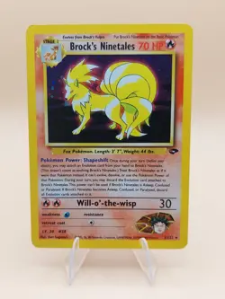 Brock's Ninetales Gym Challenge Holo Rare 3/132 Pokemon Card - 2000 - Image 1