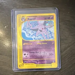 Espeon H9/H32 Holo Rare Aquapolis Pokemon Card MP - Image 1
