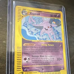 Espeon H9/H32 Holo Rare Aquapolis Pokemon Card MP - Image 2