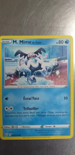 Card Pokemon M. Mime Of Galar 034/163 Styles de Combat, Dated Booster, French - Image 1
