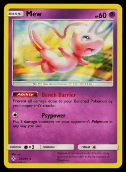 Pokemon Card Mew 76/214 Unbroken Bonds Holo Rare - Image 1