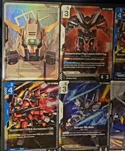 GUNDAM TCG LOT OF TOKENS, RESOURCE AND RARE CARDS NM+ - Image 2