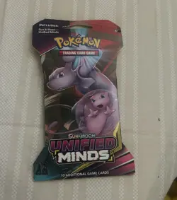 Pokemon TCG Sun & Moon Unified Minds Booster Pack 10 Cards English 2019 Mewtwo - Image 1