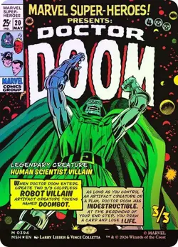 Doctor Doom Foil Comic Showcase Marvel Super Heroes NM MTG - Image 1