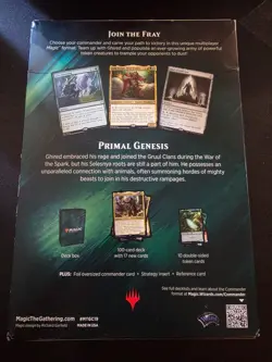 Magic: the Gathering Commander 2019 Primal Genesis Preconstructed Theme Deck... 630509892495 - Image 2