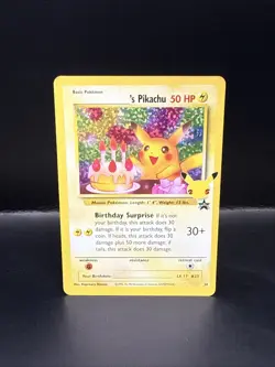 Pokemon TCG Birthday Pikachu Celebrations Classic Collection Promo Card #24 A - Image 3