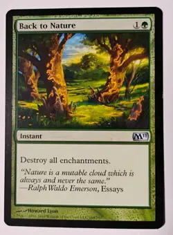 Back to Nature MTG, Magic 2011 (M11), LP, Uncommon, (Destroy Enchantments) - Image 1