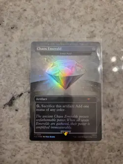 Chaos Emerald (7037) White Foil - Lotus Petal - Sonic Secret Lair - Magic MTG NM - Image 2