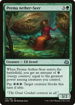 Peema Aether-Seer 4x FOIL AER MTG Aether Revolt Uncommon 1 MT 3 NM green - Image 1