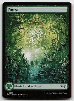 MTG Forest (0276) - Full Art L Duskmourn: House of Horror 276 LP - Image 1
