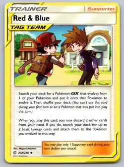 Red & Blue 202/236 Uncommon Cosmic Eclipse Pokemon Near Mint - Image 1