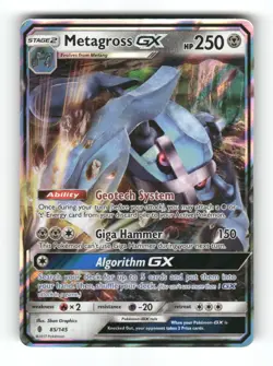 Metagross GX - 85/145 - Guardians Rising - Pokemon - Ultra Rare - Holo NM - Image 1