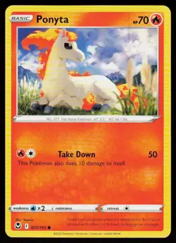 Ponyta 021/195 Common Silver Tempest Pokemon Near Mint - Image 1