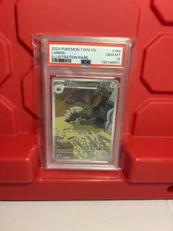 2024 POKEMON TWM EN-TWILIGHT MASQUERADE ILLUSTRATION RARE #184 LAIRON PSA 10 - Image 1