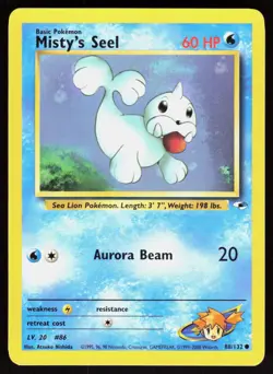 Misty's Seel 88/132 Common Gym Heroes Pokemon Unlimited 2-2-110 - Image 1
