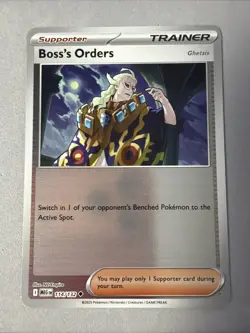 Pokemon TCG * Mega Evolution * 114/132 Boss's Orders REVERSE HOLO UNCOMMON * NM - Image 1