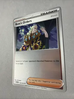 Pokemon TCG * Mega Evolution * 114/132 Boss's Orders REVERSE HOLO UNCOMMON * NM - Image 2