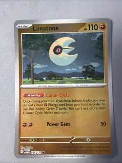 Pokemon TCG * Mega Evolution * 74/132 Lunatone REVERSE HOLO RARE * FRESH PK - Image 1
